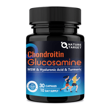 Glucosamine Sulfate 1500mg + Chondroitin 460mg + MSM 80mg + Hyaluronic Acid 40mg + Turmeric 95% Curcuminoids 40mg, 30 Vcaps