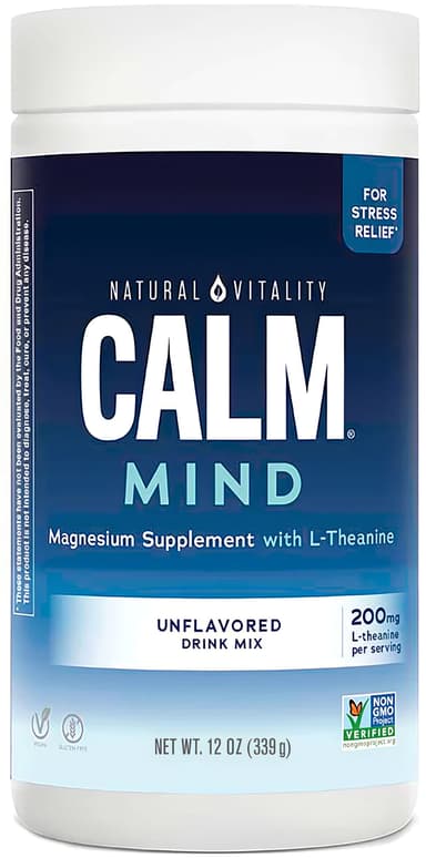 CALM MIND + L-Theanine Powder Unflavored, 12 oz (339 g) Powder