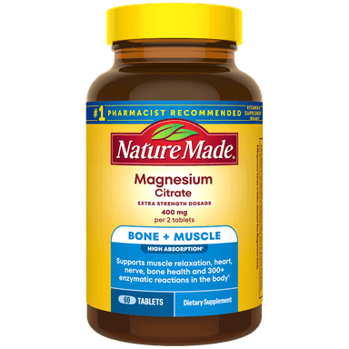 Magnesium Citrate Tablets Extra Strength Dosage High Absorption♦ 400 mg Per 2 Tablets