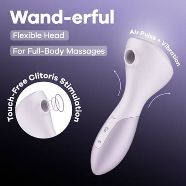 Satisfyer Wand Erful - Air Pulse Massage Wand | Violet USB Rechargeable