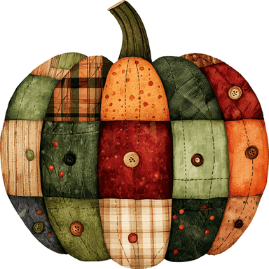 Patchwork Pumpkin (323 Piece Shaped Wooden Jigsaw Puzzle)