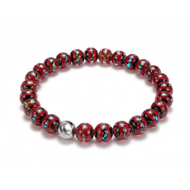 Crimson & Copper | Firework Glass Ribbon Bracelet
