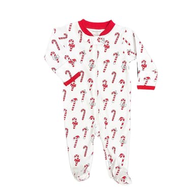 Candy Canes Zipper Footie