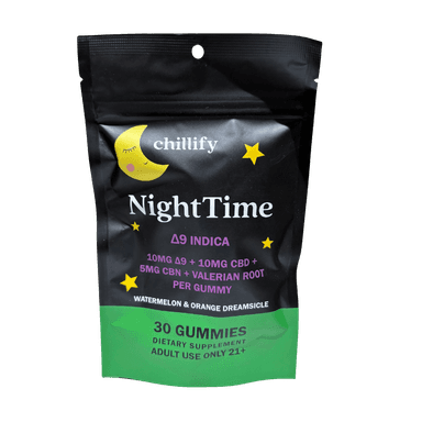 D9 NightTime Gummies | 10mg Delta 9 THC | 10mg CBN | 30 Count