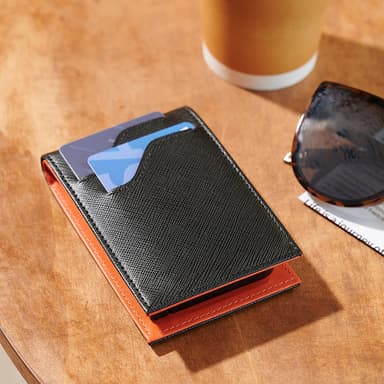 Slim RFID Blocking Wallet with Magsafe Metal Card Holder