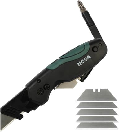 5-In-1 Multi-tool Folding Knife with extra 5pcs blades