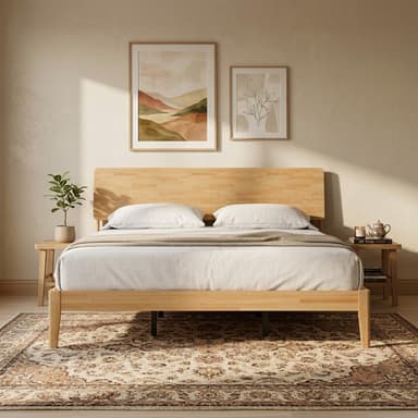 Oakley Wooden Bed Frame with Adjustable Headboard
