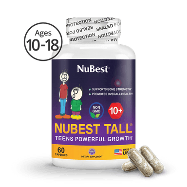 NuBest Tall 10+ Growth Support for Ages 10+ & Teens, 60 Capsules