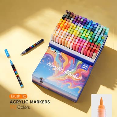 NuSoulra SoulPro 192 Colors Direct-Ink Acrylic Paint Markers