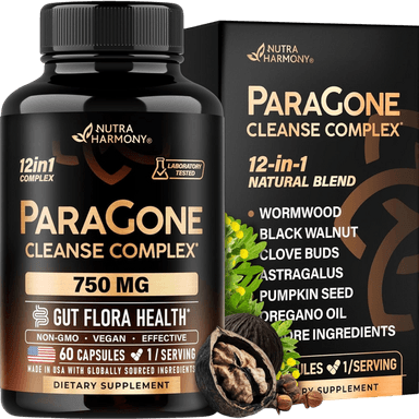 ParaGone Cleanse Complex for Men & Women with Wormwood, Black Walnut, Clove, Astragalus etc.