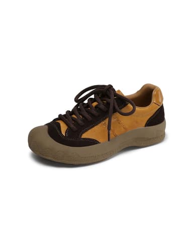 Autumn Color Match Round Toe Comfortable Casual Sneakers