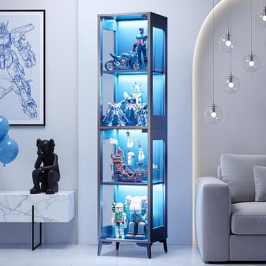 Glass Display Cabinet 15.75in*13.78in*66.73in