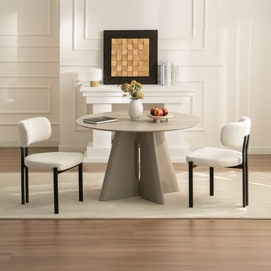 Mabel dining chairs [set of 2] [bouclé fabric]