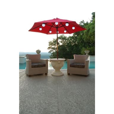 Patio Living 8 Globe Bright White LED 08081 SOLAR Powered Umbrella Lights