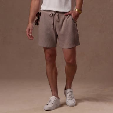 WAFFLE FRAME SHORT / DOPE TAUPE