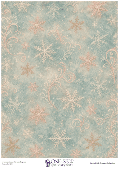 Pretty Little Prancers Frosted Flourish Snowflakes Rice Paper