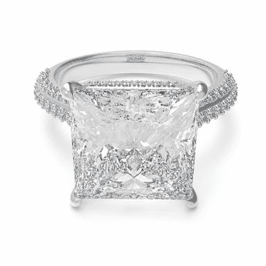 Architectural Radiance 5CT Square Lab-Grown Diamond Platinum Ring