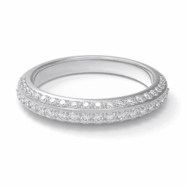 Trilume Three-Row Lab-Grown Diamond Half Eternity Band