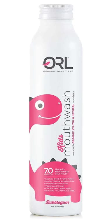 ORL Kids Bubblegum Natural Mouthwash made with the Finest Clean Ingredients