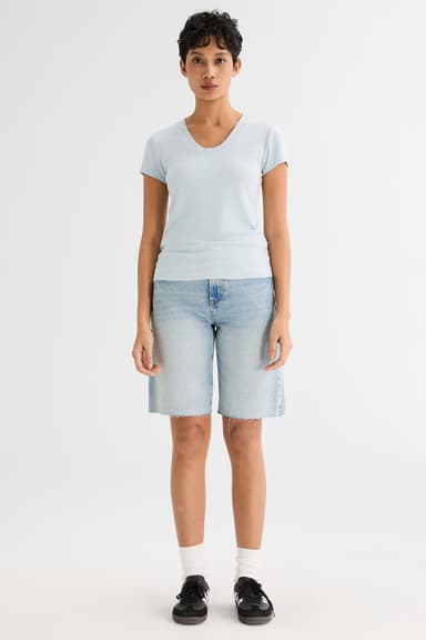 Slim-Fit Crew Neck Stretch Knit T-Shirt