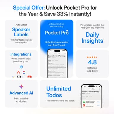 Pocket Pro: 12-Month Access to Pocket’s Full Power (33% Off)