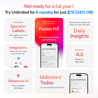 Pocket Pro: 6-Month Subscription (Special Offer)