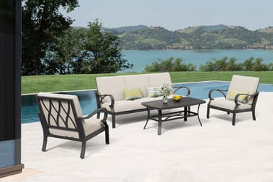 Puget 4-Piece Aluminum Living Room Set