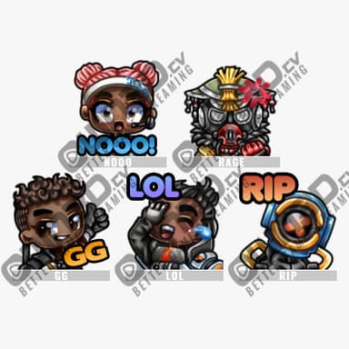 Apex Legends 1 Twitch Sub Emote | Twitch Sub Emotes - 5 Pack Twitch Sub Emote | Twitch Sub Emotes