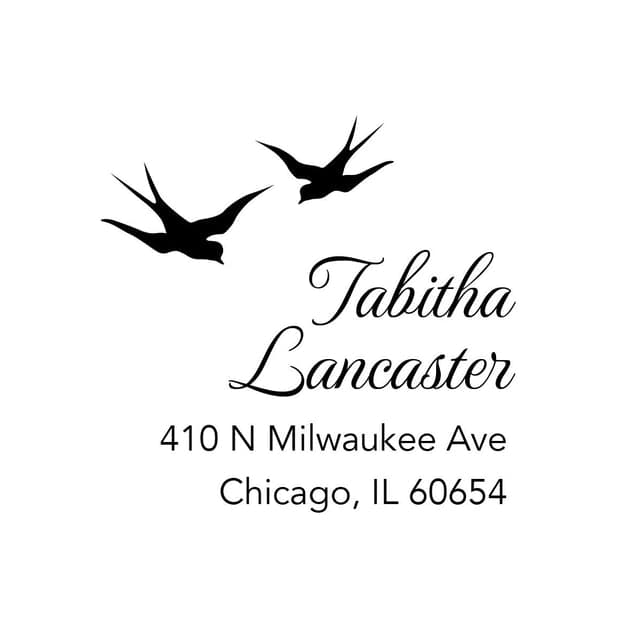 Flying Swallows Custom Stamp