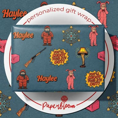 Custom Christmas Gift Paper - Vintage Comic Style Festive Delights