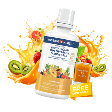 Daily Liquid Multivitamins & Minerals Plus a Free Shot Glass