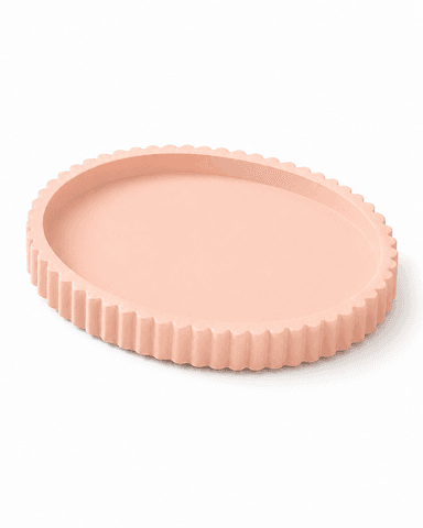 Peach X Pearl Scalloped Stone Catchall — Blush