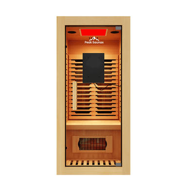 (NEW) Mini 1-Person Full Spectrum Infrared Sauna with Full-Body Medical-Grade Red Light Therapy & Smart WiFi App Control