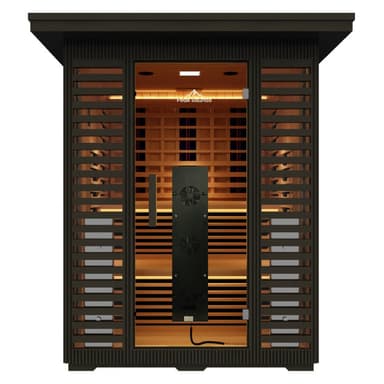 Kilimanjaro 5-Person Outdoor Full Spectrum Infrared Sauna with Full-Body Medical-Grade Red Light Therapy and Smart WiFi App Control