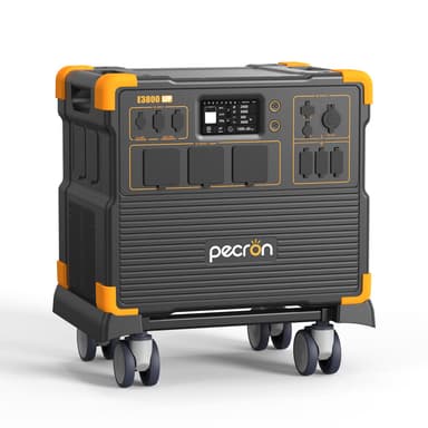 PECRON E3800LFP Portable Power Station 4200W 3840Wh with Free Cart