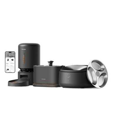 Polar Smart Wet Food Feeder & Granary Smart Camera Feeder & Dockstream 2 Smart Cordless Fountain