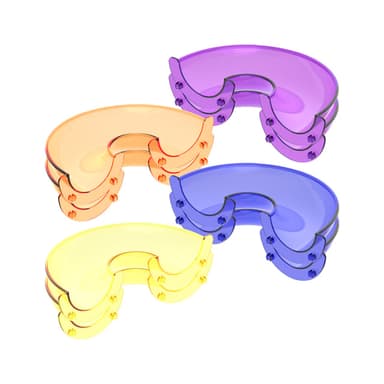 PicassoTiles 8 Piece  U-Turn Marble Run Accessory