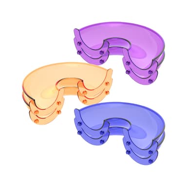 PicassoTiles 6 Piece U-Turn Marble Run Accessory
