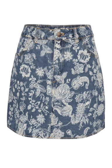 Cleobella Stevie Paisley Denim Mini Skirt