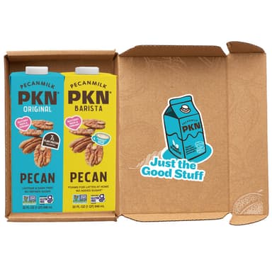 PKN Pecan Milk Sampler: Includes One of Each (PKN® Original Pecanmilk and PKN® Barista Pecanmilk)