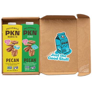 PKN Pecanmilk Sampler: One of Each (PKN® Barista Pecanmilk and PKN® Zero Pecanmilk) 32oz