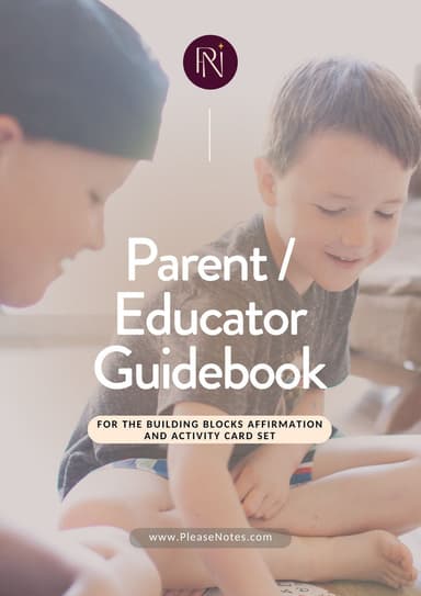 Parent & Educator Guidebook for the Building Blocks Affirmation Card Set