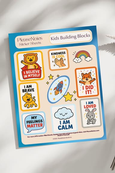 Kids Building Blocks Sticker Sheet