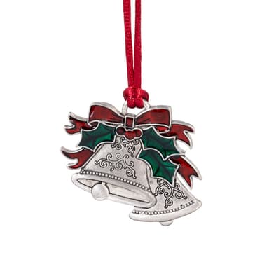 Bell Solid Pewter Christmas Ornament, 2"