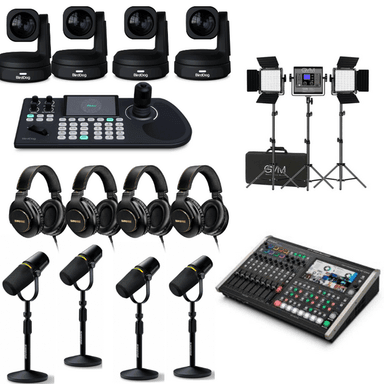 4-Camera PTZ Podcast Studio Bundle | Podcast Provisions