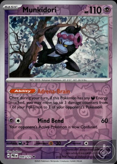 Munkidori Holo 044/131 Rare Prismatic Evolutions Pokemon Holo