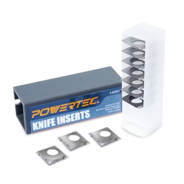 14301 14.3mm Knife Inserts, 9/16" Carbide Insert Cutters Square Straight with 2 Cutting Edges, 10 PK
