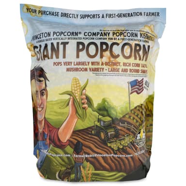 🎁 8lb Bag Yellow Mushroom Popcorn Kernels - Easy-Eating, Pops Large Popping Corn, Non-GMO Popcorn Kernels, No Roundup, Direct from Farmer, Air Popper or Stovet