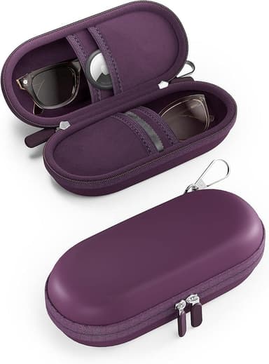 Travel Double Glasses Case with Cleaning Cloth, String Bag & Screwdriver | ProCase