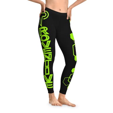 Neon Graphic Stretchy Leggings for Active Lifestyle